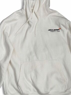 🚨$10 CLEAROUT 🚨 Men's White Hooded Mclaren Hoodie